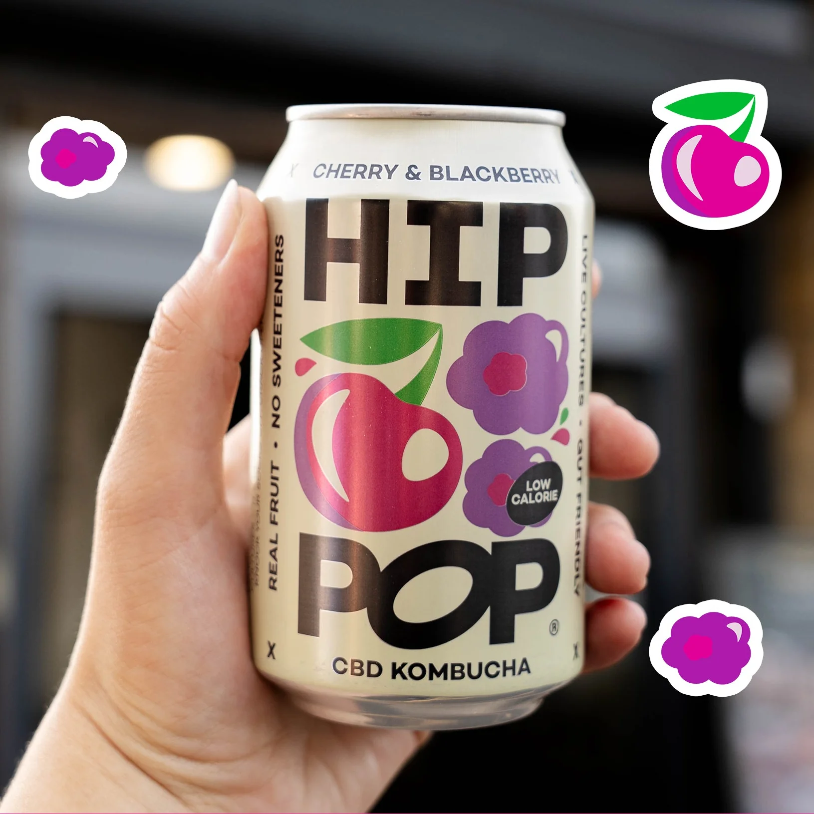 Cherry & Blackberry CBD Kombucha - 330ml Cans - Image 4