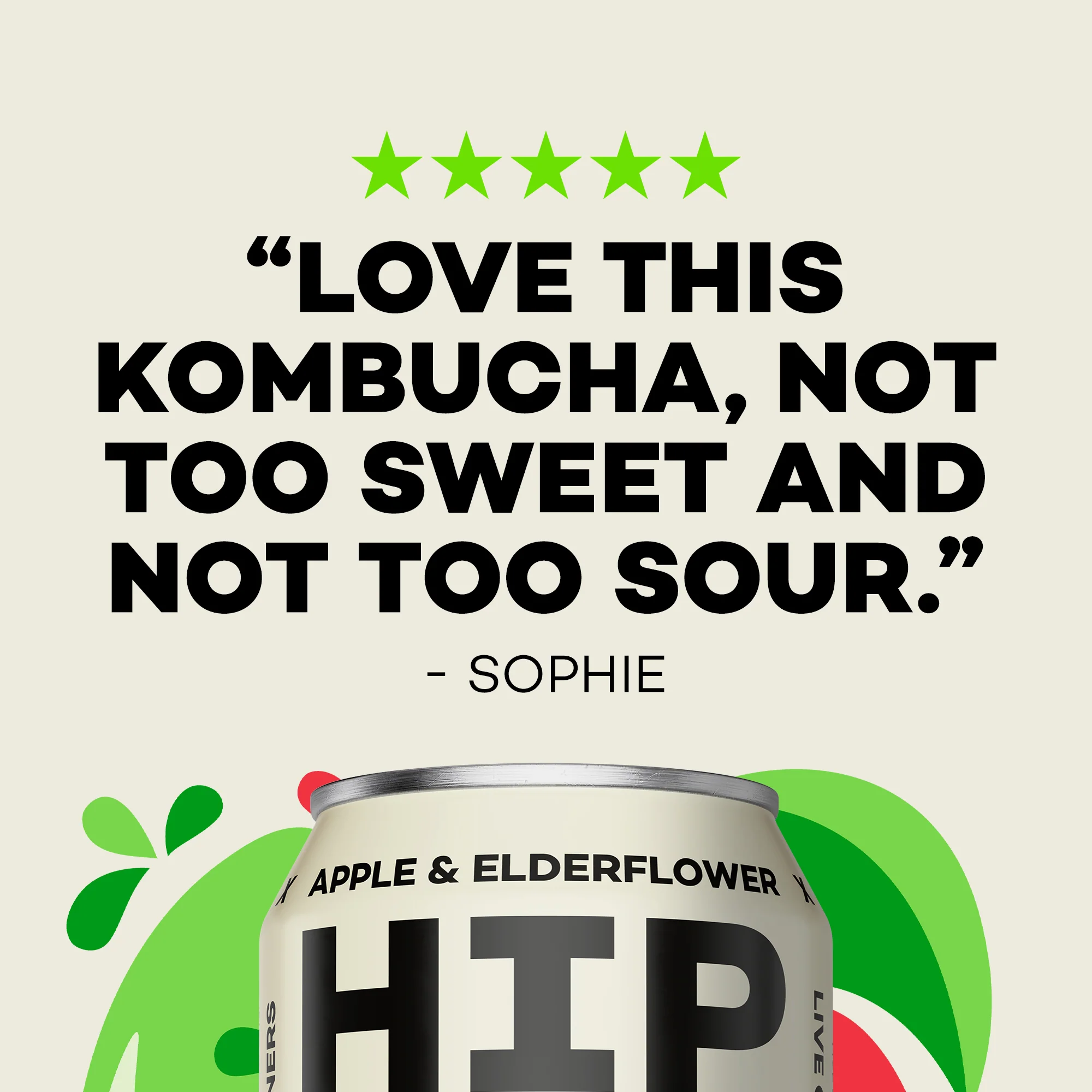 Apple & Elderflower Kombucha - 330ml Cans - Image 5