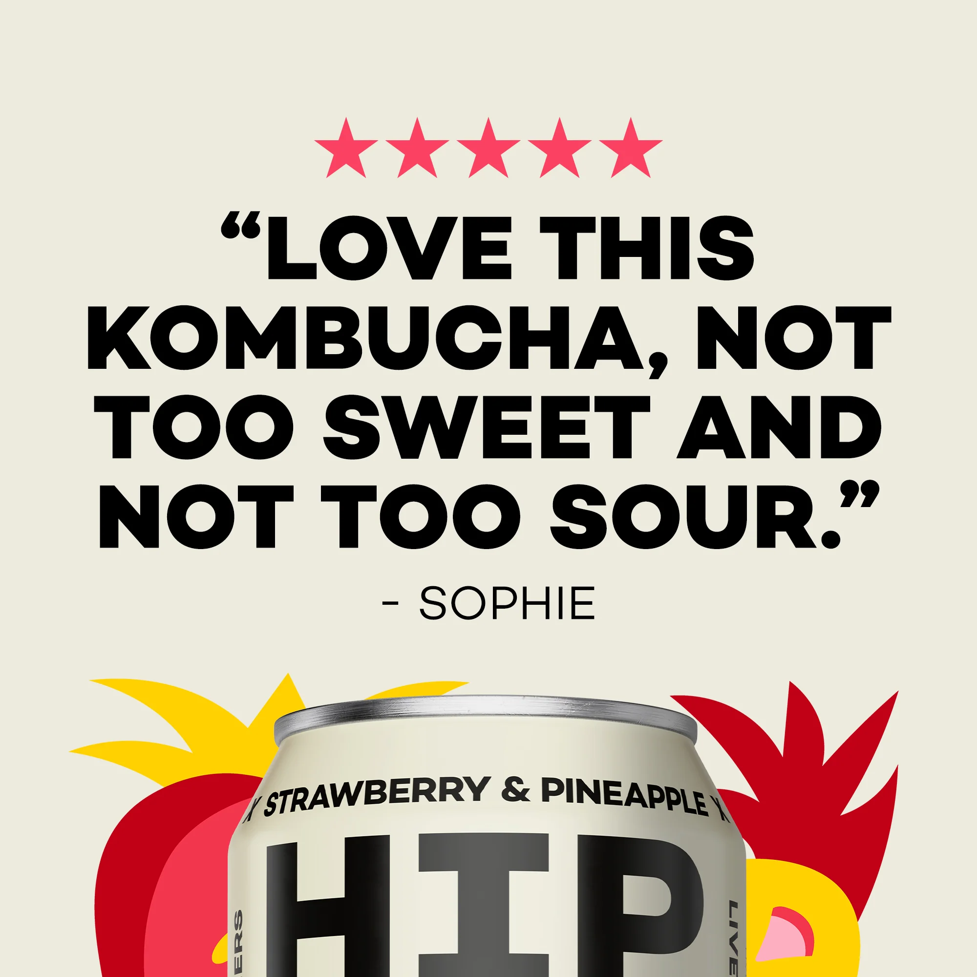 Strawberry & Pineapple Kombucha - 330ml Cans - Image 5